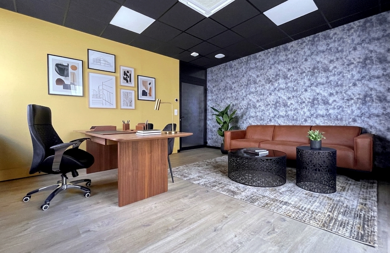 Aménagement et décoration des bureaux de l'entreprise Rénoval à Cholet